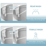 SAMODRA bidetopzetstuk, ultradun toiletbrilopzetstuk, bidet met dubbele sproeier, instelbare waterdruk, niet-elektrische sproeier.
