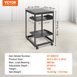 VEVOR Open Frame Server Rack 12U/15U/20U, staand of wandmontage, met verstelbare diepte, voor microdatacenters en kantooromgevingen.