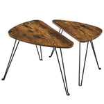 VASAGLE 2er Set Beistelltische Beistelltische Couchtische für Wohnzimmer, Esszimmer, Schlafzimmer, Industriestil