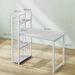 VASAGLE computertafel/bureau, 120/137,2 cm, met planken aan de rechter- of linkerkant.