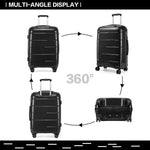 KONO Hartschalenkoffer, Leicht, 4 Rollen, TSA-Schloss & YKK-Reißverschlüsse, PP-Material(M/L/XL)