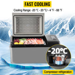 Sihao Autokoelkast 15L-50L Mini Koelbox met Vriezer Draagbare Compressor Koeler 12/24V DC 110-240V Koelbox voor Autorijden, Kamperen en Picknicken