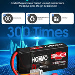 2 stuks HOOVO 2S 7,4 V 2200 mAh 50C RC LiPo-accu met T-stekker, zachte behuizing, compacte RC-accu voor 1:16 RC-auto, RC-helikopter en RC-vliegtuig