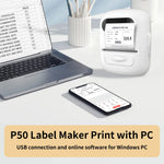 Handheld Label Maker P50 Etikettendrucker Ähnlich wie M110 E210 Tragbarer selbstklebender Aufkleberdrucker Etikettiermaschine DIY Etikettenband