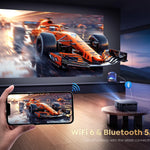 FHD 1080P-projector, Bluetooth, wifi, officiële Netflix-ondersteuning, AI-autofocus, 1500 ANSI 38000 lumen, autofocus, 4K-ondersteuning