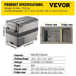 Sihao Autokoelkast 15L-50L Mini Koelbox met Vriezer Draagbare Compressor Koeler 12/24V DC 110-240V Koelbox voor Autorijden, Kamperen en Picknicken