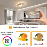Dimbare LED-plafondlamp, moderne plafondlamp met afstandsbediening, 40W, ronde LED-plafondlamp voor slaapkamer, 3000K-6500K
