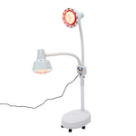 YIYIBYUS 275 W Doppelkopf elektrische infraroodtherapielamp met 360° warmtestraling, instelbare temperatuur en 6 universele wielen
