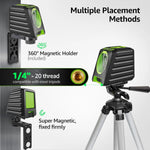 Huepar BOX-1G Osram groene laserwaterpas, zelfnivellerend, 130°/150° horizontaal en verticaal, laserwaterpas met pulsmodus