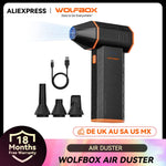 WOLFBOX MF50 Electric Air Duster Luftgebläse- 110000 RPM Super Power, wiederaufladbarer bürstenloser 3-Gang-Motor für Auto/PC/Zuhause/im Freien