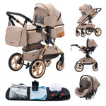 Nieuwste 3-in-1 multifunctionele kinderwagen, gemakkelijk op te vouwen, reisvriendelijk, draagbaar, met veiligheidszitje, voldoet aan de EU-norm.
