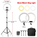 Sh 45cm 18 Zoll Rin glicht mit Stativ Stand USB Ladung Selfi LED Lampe dimmbare Fotografie Licht für Foto fotografie Studio