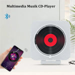 CD Multimedia Player, Kompakt, Leicht, Timer-Schaltung ein/aus, BT 5.0, FM, USB/TF-Anschluss, mit Ständer, Wiederaufladbar