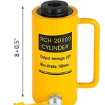 SucceBuy 20T/30T/60T Hohlkolben-Hydraulikzylinder-Wagenheber, einfachwirkender Ram-Zylinder, 100 mm, robustes Hebewerkzeug
