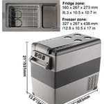 Sihao Autokoelkast 15L-50L Mini Koelbox met Vriezer Draagbare Compressor Koeler 12/24V DC 110-240V Koelbox voor Autorijden, Kamperen en Picknicken