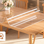 PVC 2 mm transparente Tischfolie, rechteckige kristallklare Tischdecke, wasserdichte Schutzabdeckung für Zuhause, Esszimmer, Restaurant, Tisch