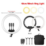 Sh 45cm 18 Zoll Rin glicht mit Stativ Stand USB Ladung Selfi LED Lampe dimmbare Fotografie Licht für Foto fotografie Studio