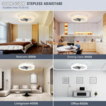 Moderner Deckenventilator mit Lichtern, dimmbar, LED mit Ventilator, Fernbedienung, leises kreatives Design für Schlafzimmer, Küche, Esszimmer