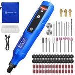 DayPlus Akku-Rotationswerkzeug, 1,5 Ah, 5 Geschwindigkeiten, LED-Power-Multitool, 80-teiliges Zubehör-Set zum Schnitzen, Polieren, Schleifen, Bohren