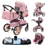Nieuwste 3-in-1 multifunctionele kinderwagen, gemakkelijk op te vouwen, reisvriendelijk, draagbaar, met veiligheidszitje, voldoet aan de EU-norm.