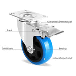 Satz Transportrollen 100 mm für den industriellen Transport und Logistik. 4/8-fache Lenkrollen mit Bremse, 150 kg pro Rad