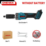 ONEVAN 2000 W Bürstenlosen Elektrischen Stabschleifer Handheld Cordless 4 Geschwindigkeit Variable Einstellen Rotary Power Tools Für Makita Batterie pin