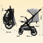 Kinderwagen leichter faltbarer Kinderwagen mit hoher Landschaft, multifunktion aler vierrädriger, stoß dämpfender Kinderwagen für Neugeborene