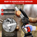 EMDTOOL 6-Zoll-Akku-Elektro-Handkettensäge, bürstenlos, mit 1,5-Ah-Akku, zum Schneiden von Ästen, Holz, Innenhof, Garten