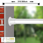 Gardinenstangen, verstellbare Gardinenstangen, Duschvorhangstangen, ohne Bohren, rutschfeste Teleskopstange, 70–360 cm, optional