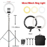 Sh 45cm 18 Zoll Rin glicht mit Stativ Stand USB Ladung Selfi LED Lampe dimmbare Fotografie Licht für Foto fotografie Studio