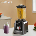 BioloMix Digitale BPA-vrije 2L Automatische Professionele Blender, Sapcentrifuge, Foodprocessor, IJssmoothies en Fruit, GRATIS CADEAU: 600ml droogpot