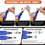 DayPlus Akku-Rotationswerkzeug, 1,5 Ah, 5 Geschwindigkeiten, LED-Power-Multitool, 80-teiliges Zubehör-Set zum Schnitzen, Polieren, Schleifen, Bohren