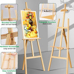 Schildersezel, houten A-frame ezel, studio-ezel, 1,5 m, verstelbare tekenhouder, canvasstandaard, draagbare ezel