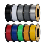 KINGROON PETG 3D-Drucker-Filament 1,75 mm 5 kg 10 kg Mixfarbe 3D-Druckmaterial 1 kg/Rolle Petg Kunststoff für FDM-3D-Drucker