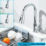 Wanmivezlo Küchenarmaturen, herausziehbarer Küchenarmatur, Kalt- und Warmwasserhahn, Einhebelmischer, Mischbatterie, an Deck montierter Kran, drehbarer Sprühhahn