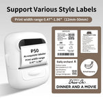Handheld Label Maker P50 Etikettendrucker Ähnlich wie M110 E210 Tragbarer selbstklebender Aufkleberdrucker Etikettiermaschine DIY Etikettenband