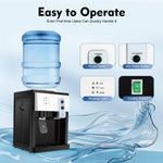 Elektrischer Warm- und Kaltwasserkühlerspender, vielseitiger Desktop-Wasserspender mit Toplader für das Heimbüro (110 V, US/220 V, EU)