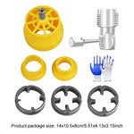 1/2 Set Waterpijp Draadplaat Set 1/2" 3/4" PVC Draadmaker Gereedschap met 3 Matrijzen Kunststof Pijp Tap Matrijzen Set voor Elektrische Boormachine