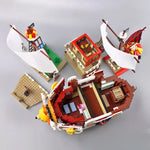 Creatieve Thousand Sunny Scheepsmodel Bouwblokken Cartoon Anime 9 Figuren Piratenboot Bouwstenen Speelgoed Kerstcadeaus voor Kinderen 1551 stuks