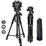Telefon Reise Selbst Stativ Aluminium Hohe 55 "140CM Ständer Mit Schnell Platten Montieren Pan Kopf Für Canon Nikon DSLR SLR Digital Kamera