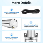 Dompelbare waterpomp, energiebesparend, 12V, werkafstand 20m, maximale doorstroming 1,2m³/u, werkend in energiezone, diepwaterbronpomp