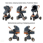 Kinderwagen 3-in-1-Wagen Babybett Kinderwagen für Neugeborene Luxus faltbar leicht Reisen Neugeborene Mutter Kleinkind Kinder Kind Nest