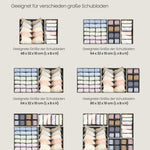 SONGMICS Unterwäsche-Organizer 8er Set, Schubladen-Organizer faltbar, Ordnungssystem Kleiderschrank, Aufbewahrungsbox Schrank