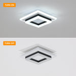 Quadratische Acryl-Deckenleuchte, moderne LED-Deckenleuchte, 20 cm, 24 W, LED-Deckenleuchten für Schlafzimmer, Büro, Küche, Wohnzimmer