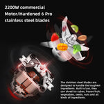 BioloMix Digitale BPA-vrije 2L Automatische Professionele Blender, Sapcentrifuge, Foodprocessor, IJssmoothies en Fruit, GRATIS CADEAU: 600ml droogpot