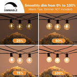 G40 Outdoor Lichterketten LED Party Girlande Dimmbare Globus Glühbirnen Fee Lampe Für Straße Terrasse Garten Camping Terrasse Dekoration