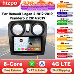 Hizpo android auto radio für renault logan 2 2013-2018 sandero 2 2013-2018 4g auto multimedia gps 2din autoradio carplay wifi dsp