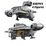 6187Pcs The Razor Crest Assembly Building Block Model Set Compatible 75331 Creativity Spaceship Brick Toys for Kid 75292