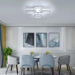 LED-Deckenleuchten, 60 W, quadratische LED-Deckenleuchte, moderne weiße Deckenleuchten für Wohnzimmer, Schlafzimmer, Küche, Esszimmer, 6500 K