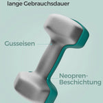 SONGMICS halterset 2x3 kg, korte halters, zeshoekig, met neopreen coating